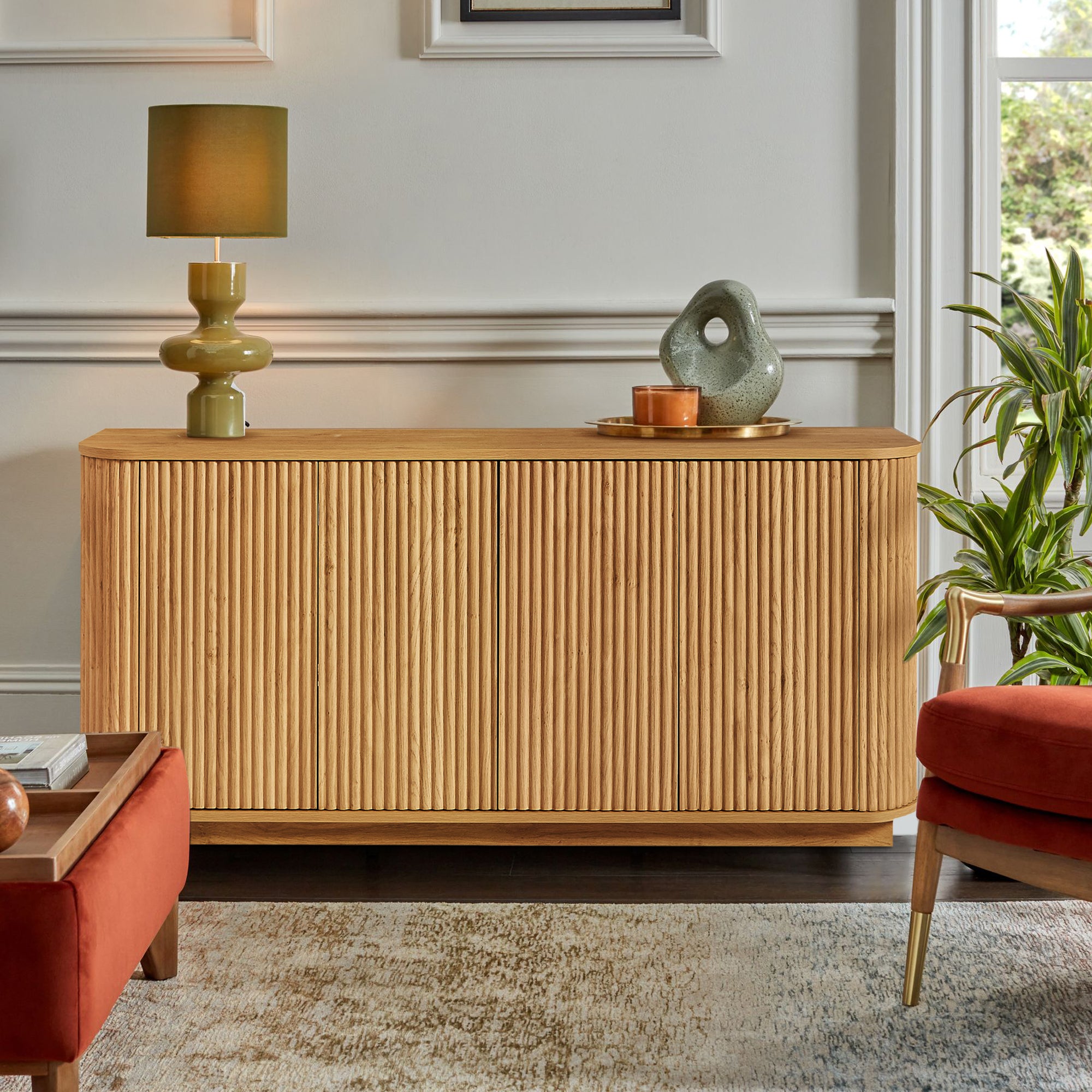 Buffet Striped Sideboard 64"