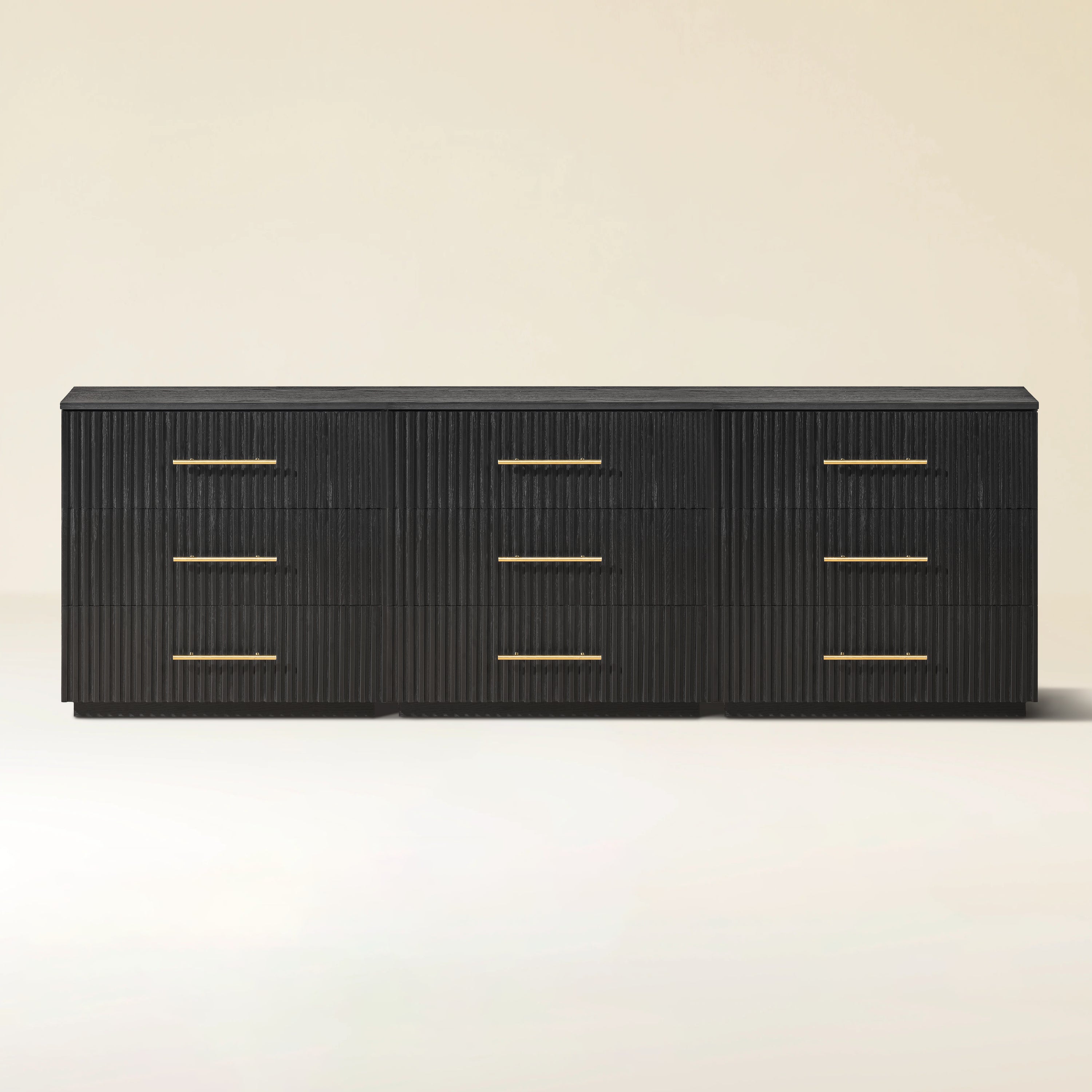 Holt 95" Oak 9-Drawer Chest(Set of 3)