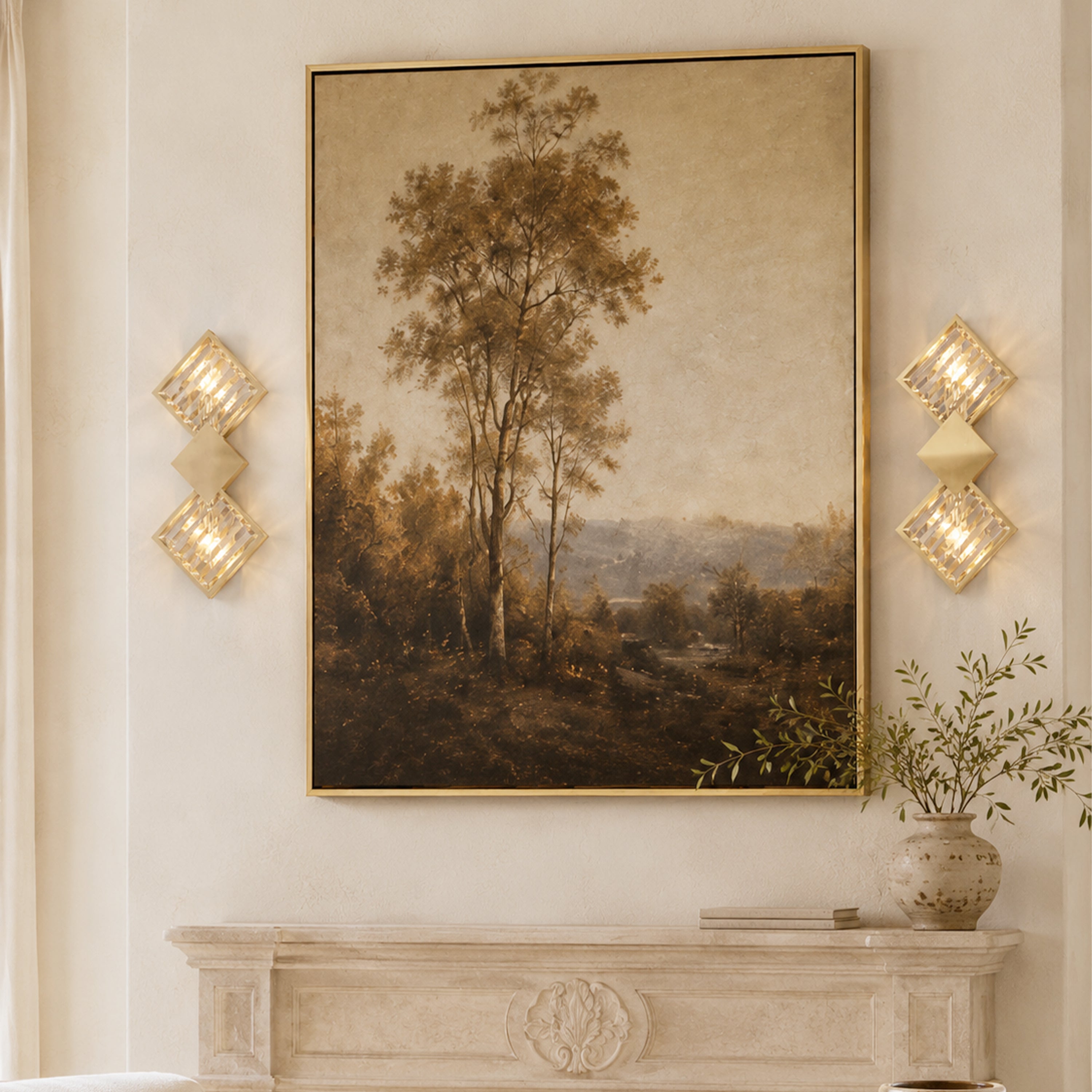 Corvina Crystal Rhombus Wall Sconce