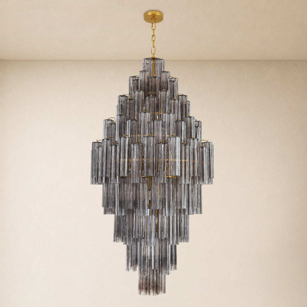 Lumeris Crystal Cascade Chandelier 36"D 