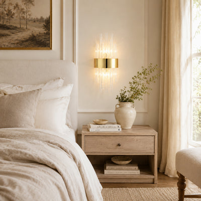 Claridell Crystal Tubular Wall Sconce