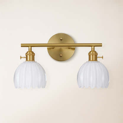 Orbixa Clear Glass 2-Lights Wall Sconce 37.8cm W