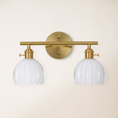 Orbixa Clear Glass 2-Lights Wall Sconce 37.8cm W