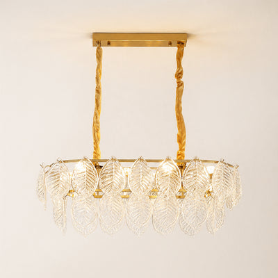 Sylvara Leaf Glass Chandelier