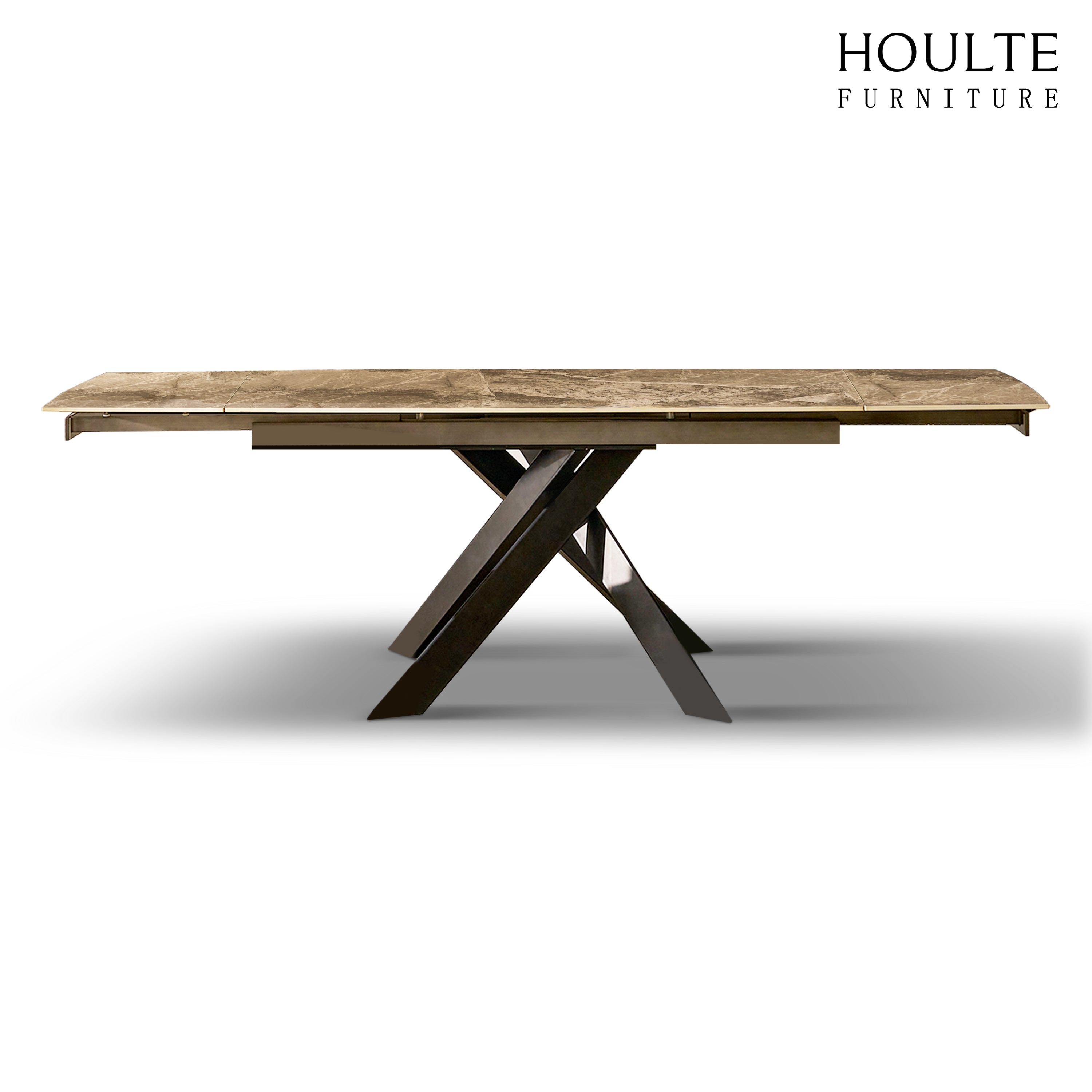 Labarthe Extended Rectangular Sintered Stone Dining Table 63"-95"
