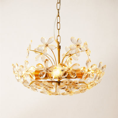 Liora Crystal Bloom Round Large Chandelier