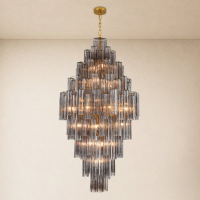 Lumeris Crystal Cascade Chandelier 36"D 
