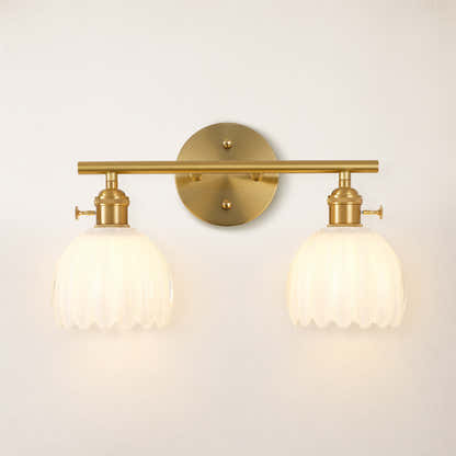 Orbixa Clear Glass 2-Lights Wall Sconce 37.8cm W
