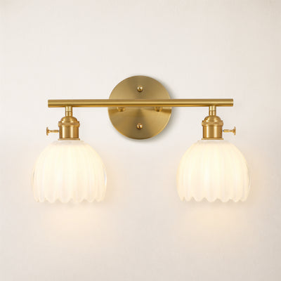 Orbixa Clear Glass 2-Lights Wall Sconce 37.8cm W