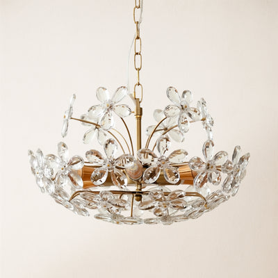Liora Crystal Bloom Round Large Chandelier