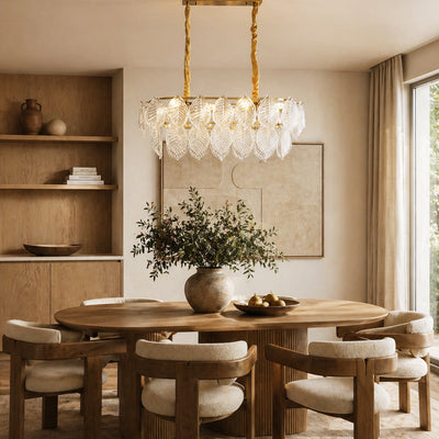 Sylvara Leaf Glass Chandelier