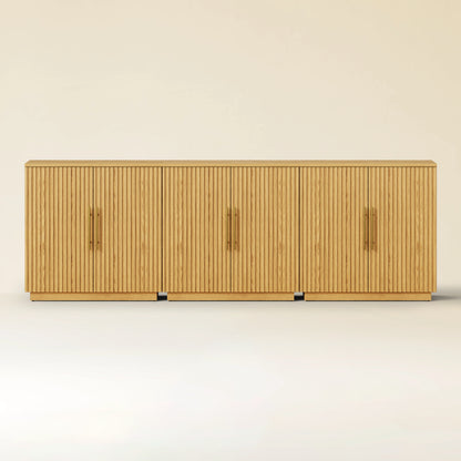 Holt 94.5″ Oak Media Console(Set of 3)