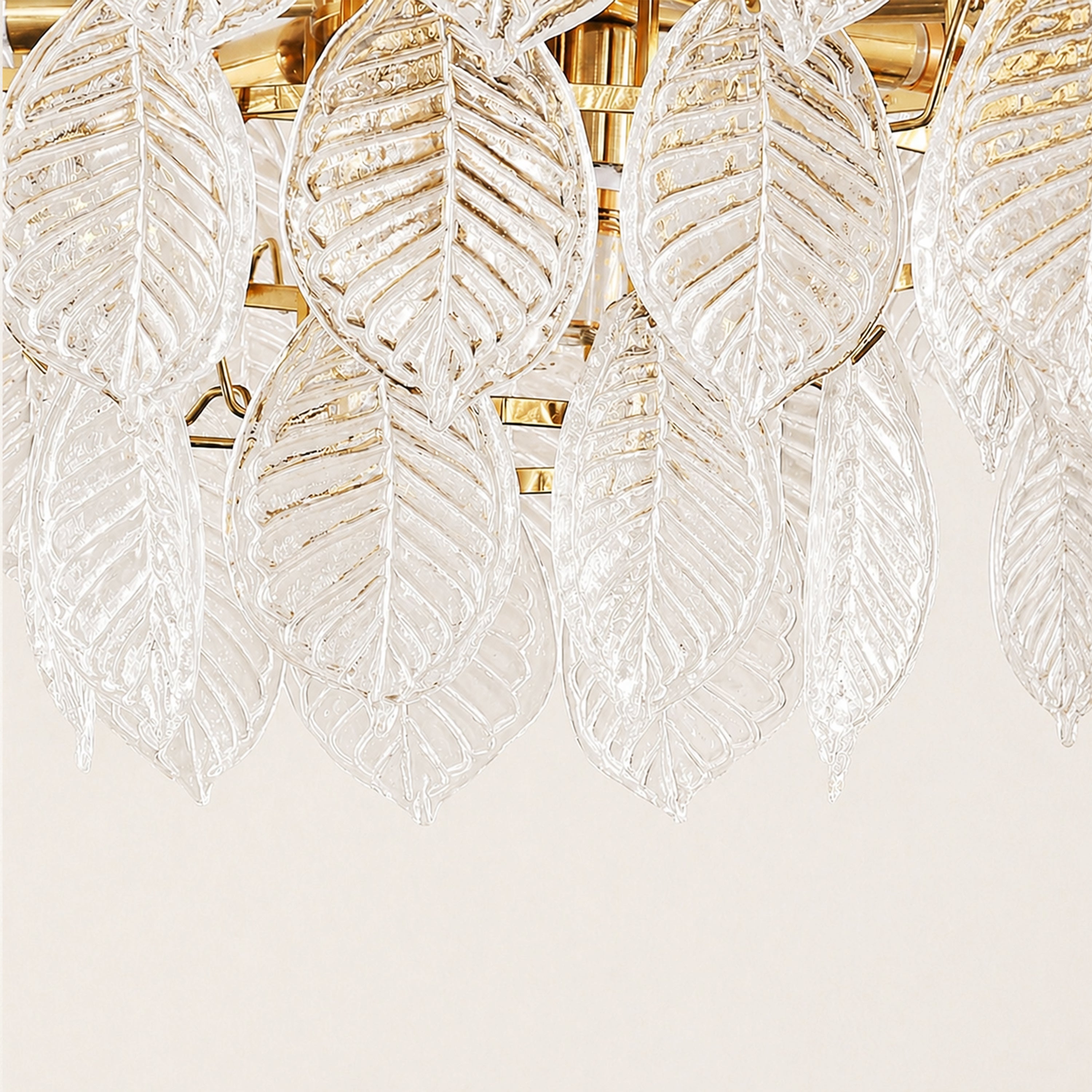 Sylvara Leaf Glass Chandelier