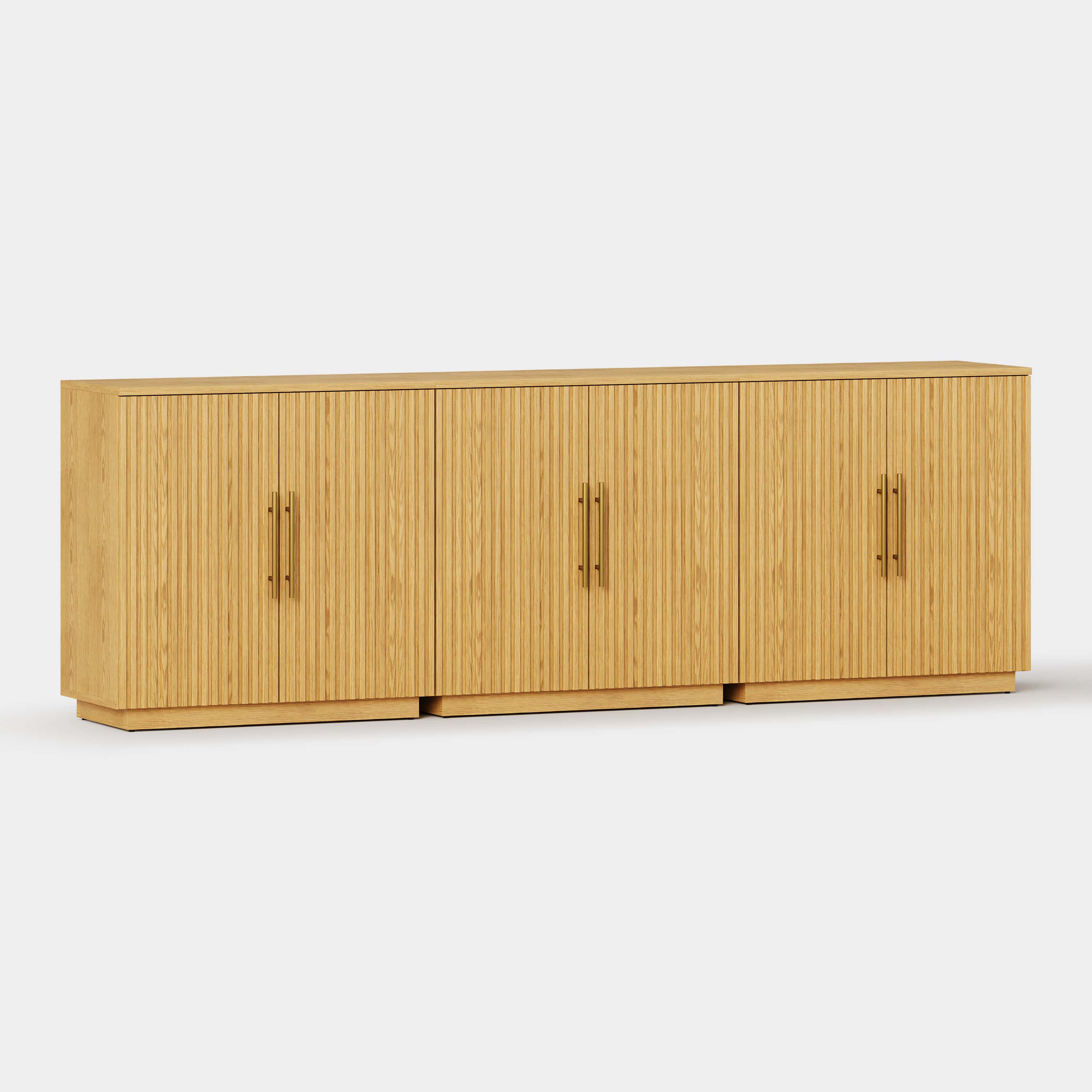 Holt 95″ Solid Oak Console(Set of 3)