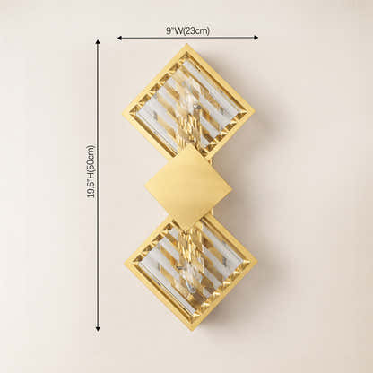 Corvina Crystal Rhombus Wall Sconce