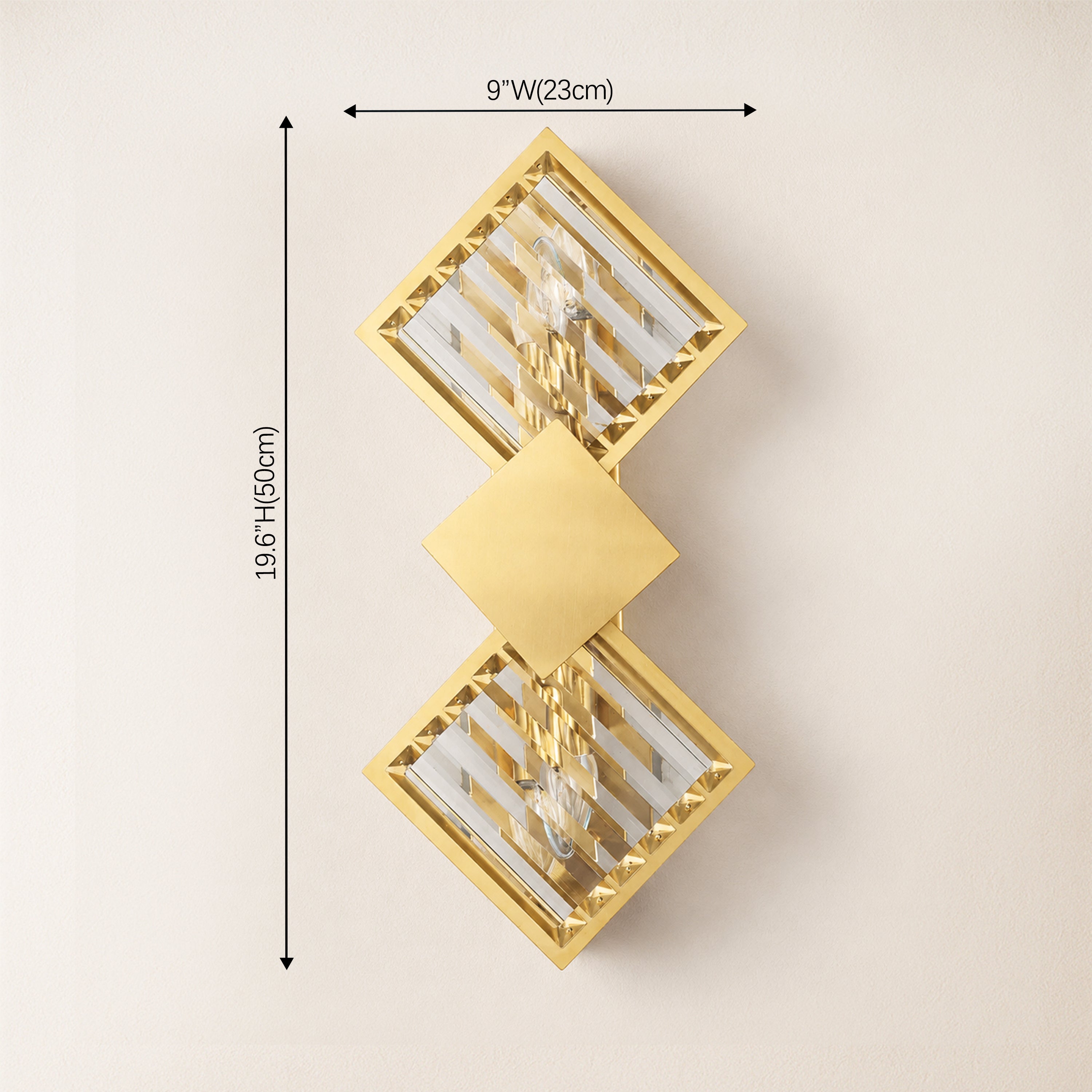 Corvina Crystal Rhombus Wall Sconce