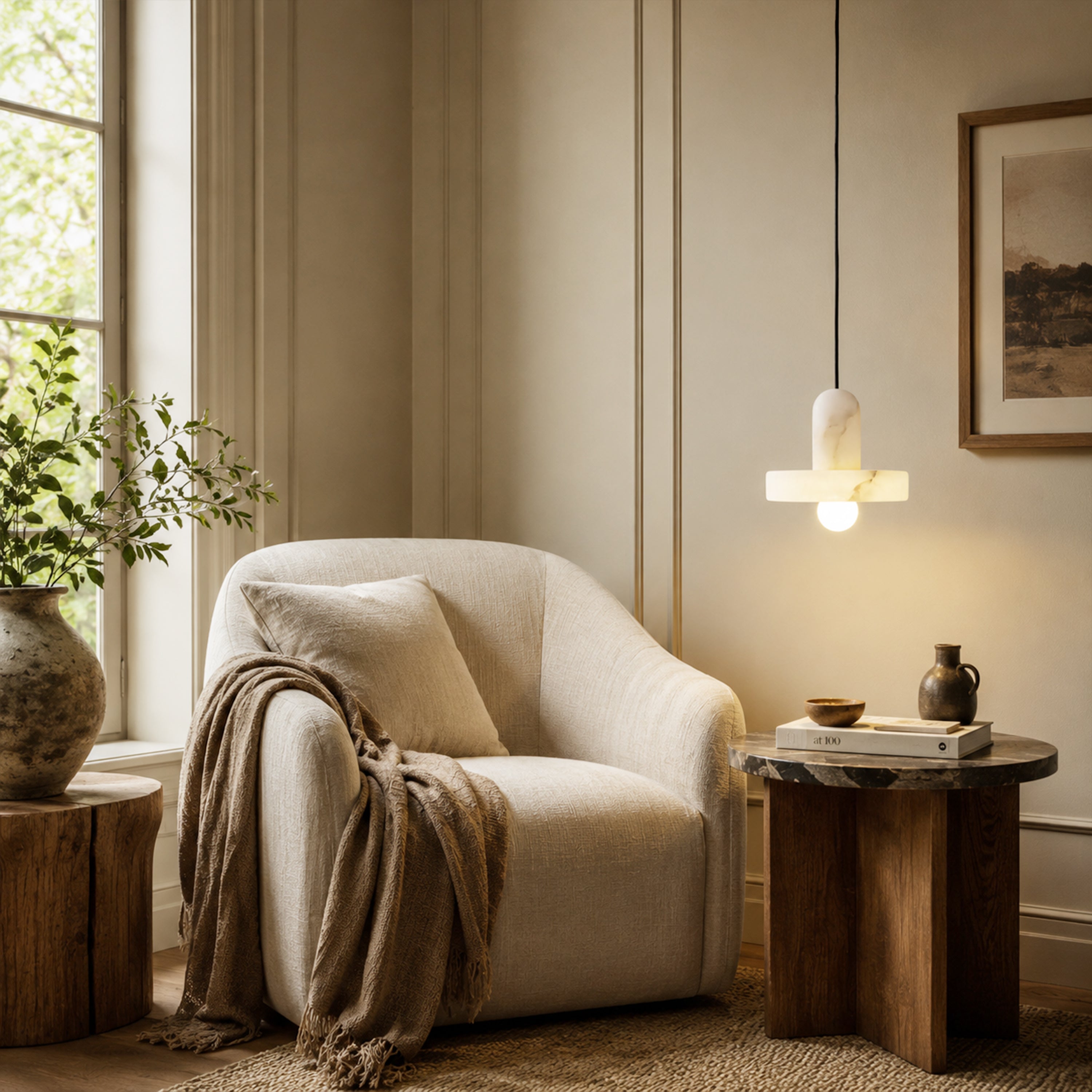 Carrano Alabaster Pendant