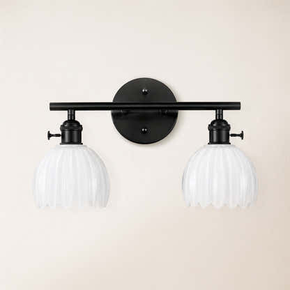Orbixa Clear Glass 2-Lights Wall Sconce 37.8cm W