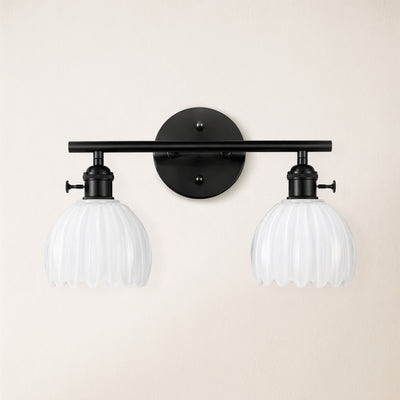 Orbixa Clear Glass 2-Lights Wall Sconce 37.8cm W