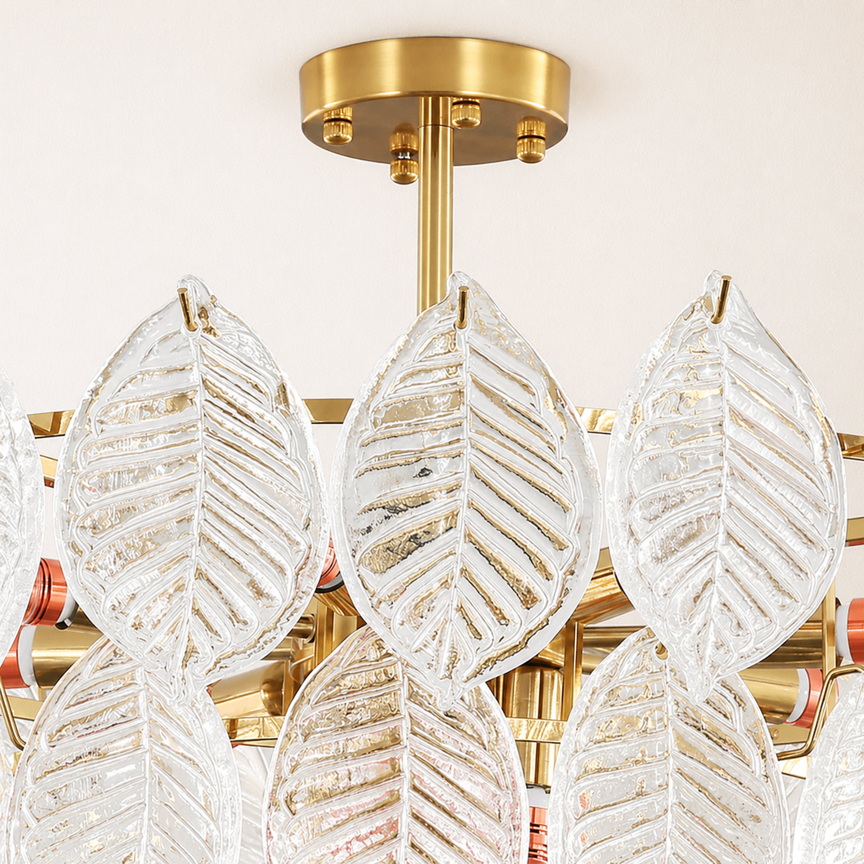 Sylvara Leaf Glass Chandelier