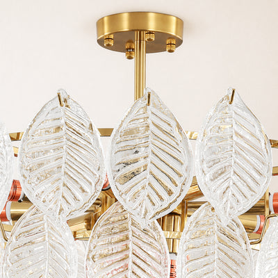 Sylvara Leaf Glass Chandelier