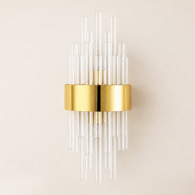 Claridell Crystal Tubular Wall Sconce