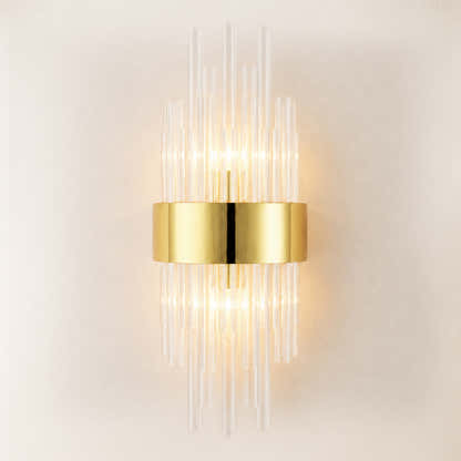 Claridell Crystal Tubular Wall Sconce