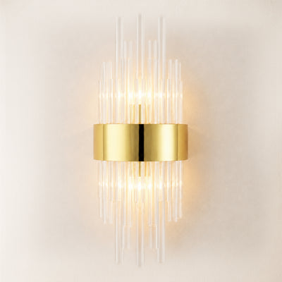 Claridell Crystal Tubular Wall Sconce