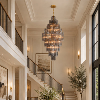 Lumeris Glass Cascade Chandelier 36"D