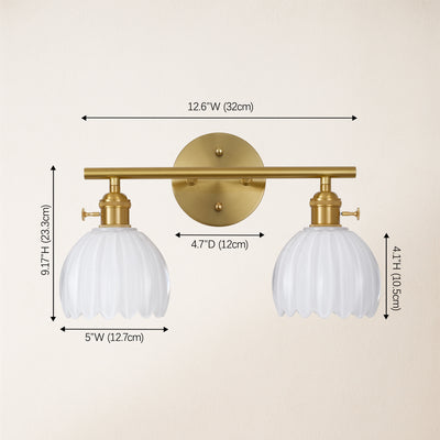 Orbixa Clear Glass 2-Lights Wall Sconce 37.8cm W