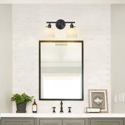Orbixa Clear Glass 2-Lights Wall Sconce 37.8cm W
