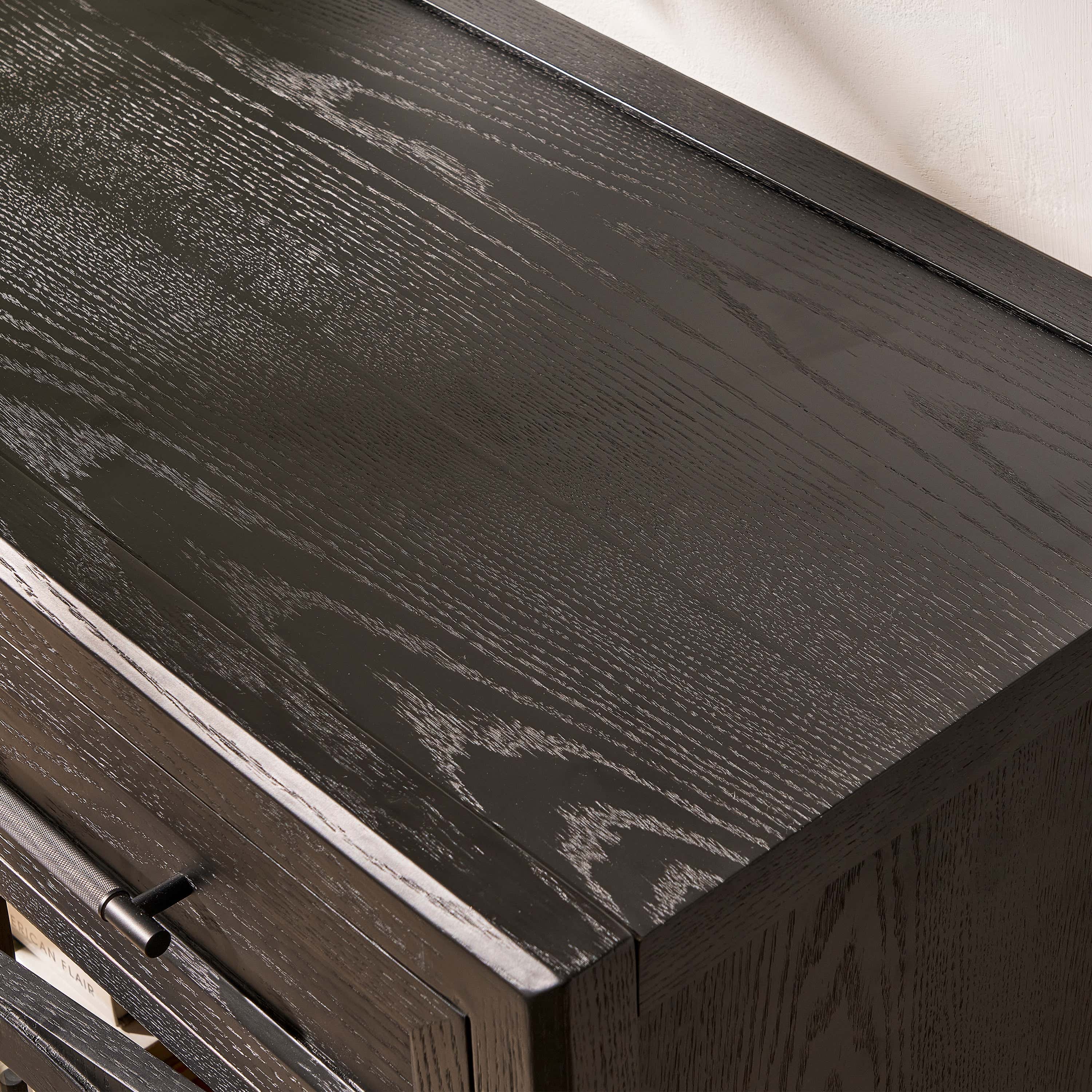 Alvar Arched 94.5" Oak Sideboard with Drawers(Set of 3)