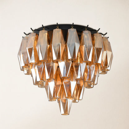 Celestial Drop Glass Flush Mount 32cm D