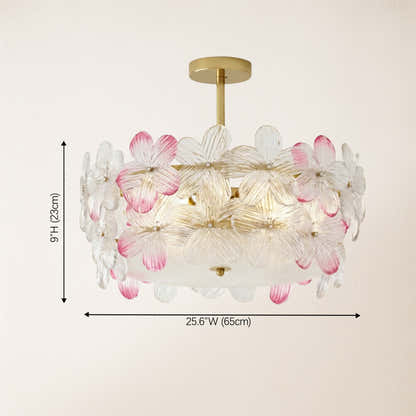 Blumea Cluster Glass Flush Mount