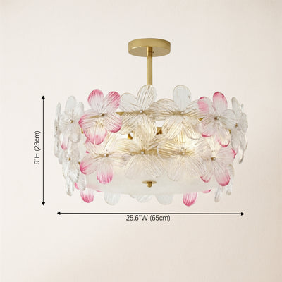 Blumea Cluster Glass Flush Mount
