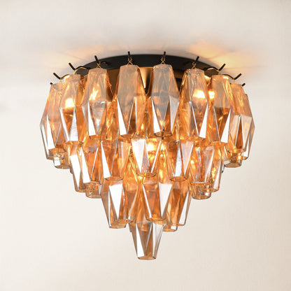Celestial Drop Glass Flush Mount 32cm D