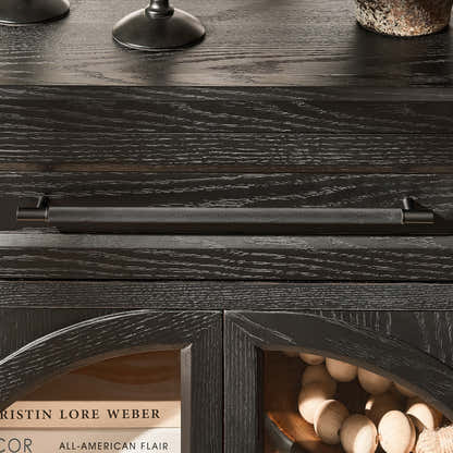 Alvar Arched 32" Oak Storage Cabinet with Drawers