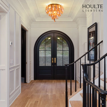 Celestial Drop Glass Flush Mount 12.6"D