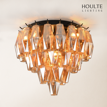 Celestial Drop Glass Flush Mount 12.6"D