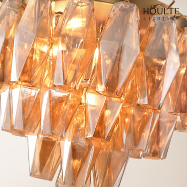 Celestial Drop Glass Flush Mount 12.6"D