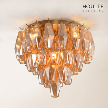Celestial Drop Glass Flush Mount 12.6"D