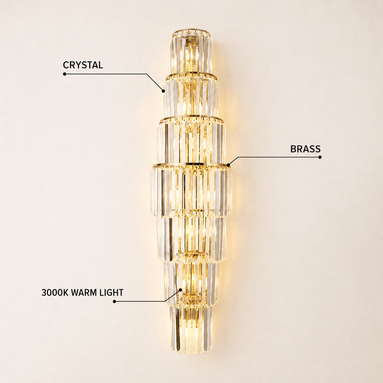 Elira Crystal Wall Lamp