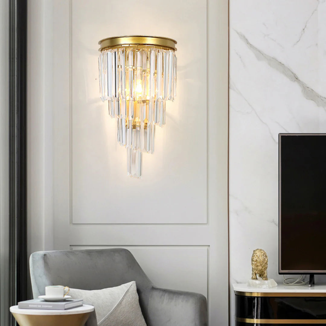 Oryana Crystal Icicle Wall Sconce 9.8"