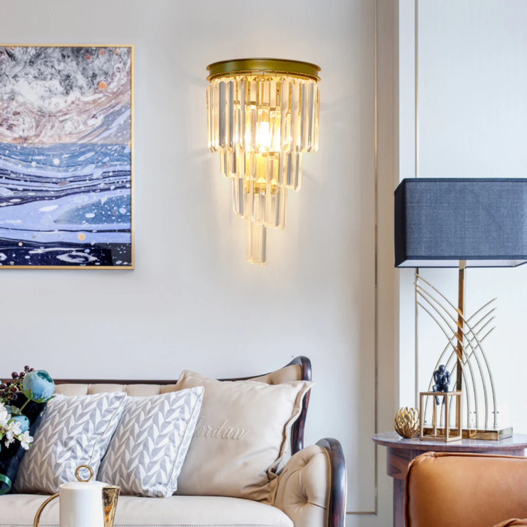 Oryana Crystal Icicle Wall Sconce 9.8"