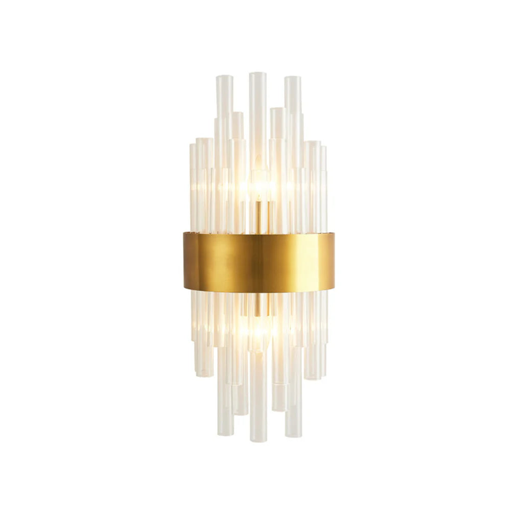 Claridell Crystal Tubular Wall Sconce