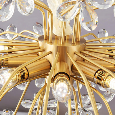 Liora Crystal Bloom Round Chandelier