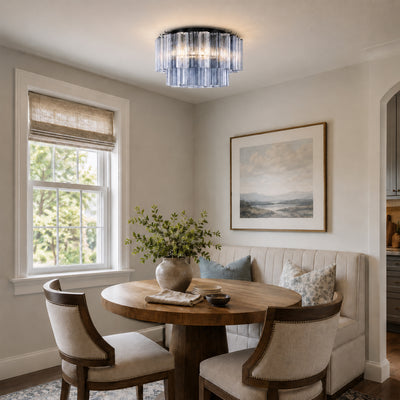 Dawel Glass Round Flush Mount 24"D