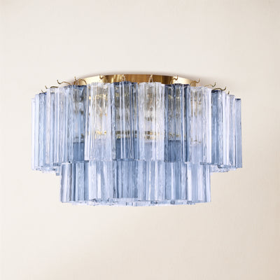 Dawel Glass Round Flush Mount 24"D