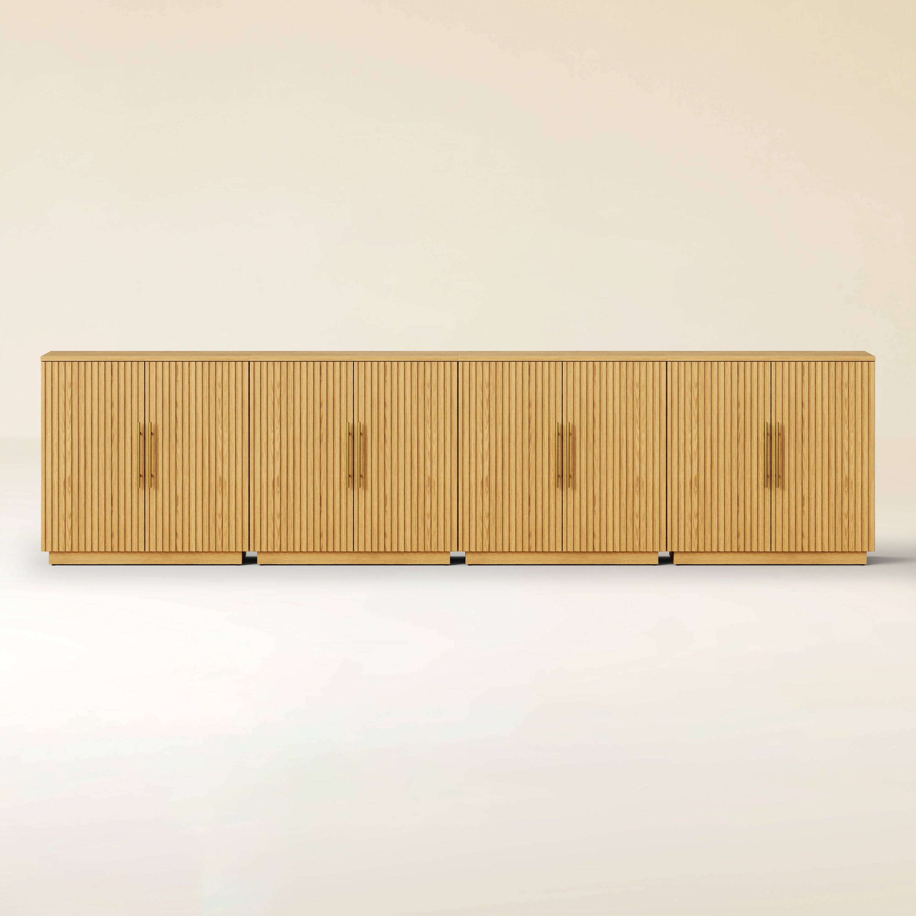 Holt 126″ Oak Media Console(Set of 4)