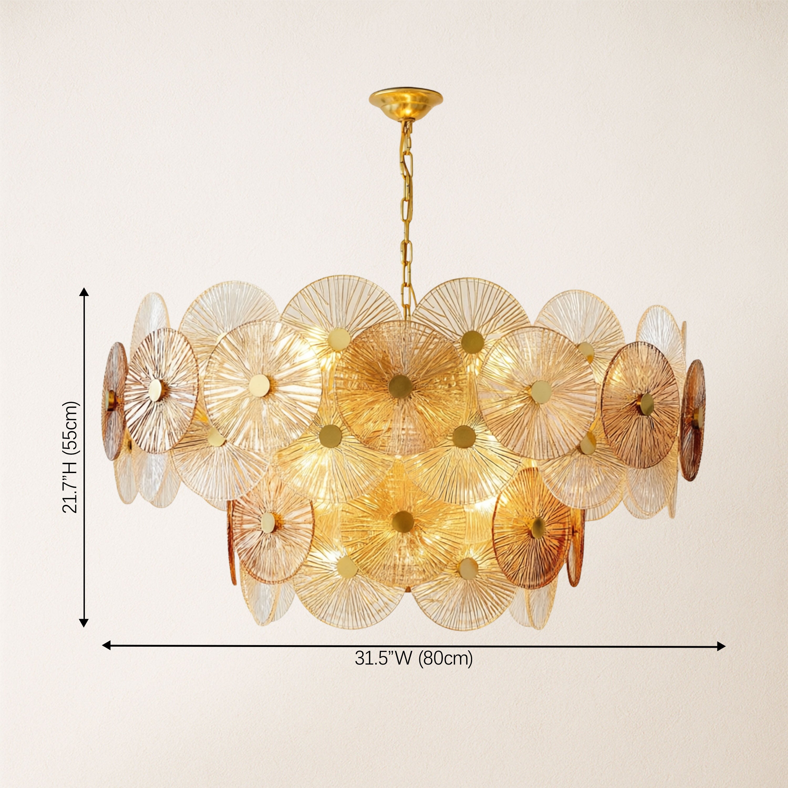 Axiora Glass Round Chandelier